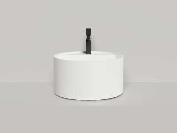 Раковина накладная ARMONIA ROUND TOP 02 без отверстия под смеситель 450х450х250 S-Sense Глянцевое