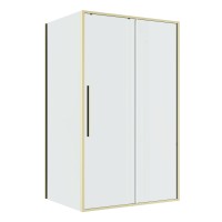 Душевое ограждение Niagara Nova NG-44-12ASG-A90SG-34 (120х90х195) прямоугольник,раздвижная,золото сатин,стекло прозрачное,2 места