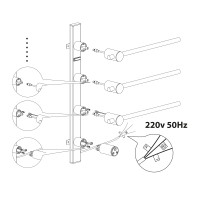 Полотенцесушитель электрический, встроенный Timo Saona 030/00SM хром