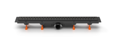 Душевой желоб MILLEAU Point M750PB с комбинированным затвором и черной декоративной решеткой