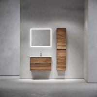 Тумба подвесная SANCOS Urban 790х450х550, c двумя ящиками оснащенными доводчиками, дуб чарльстон , арт. UR80ECH