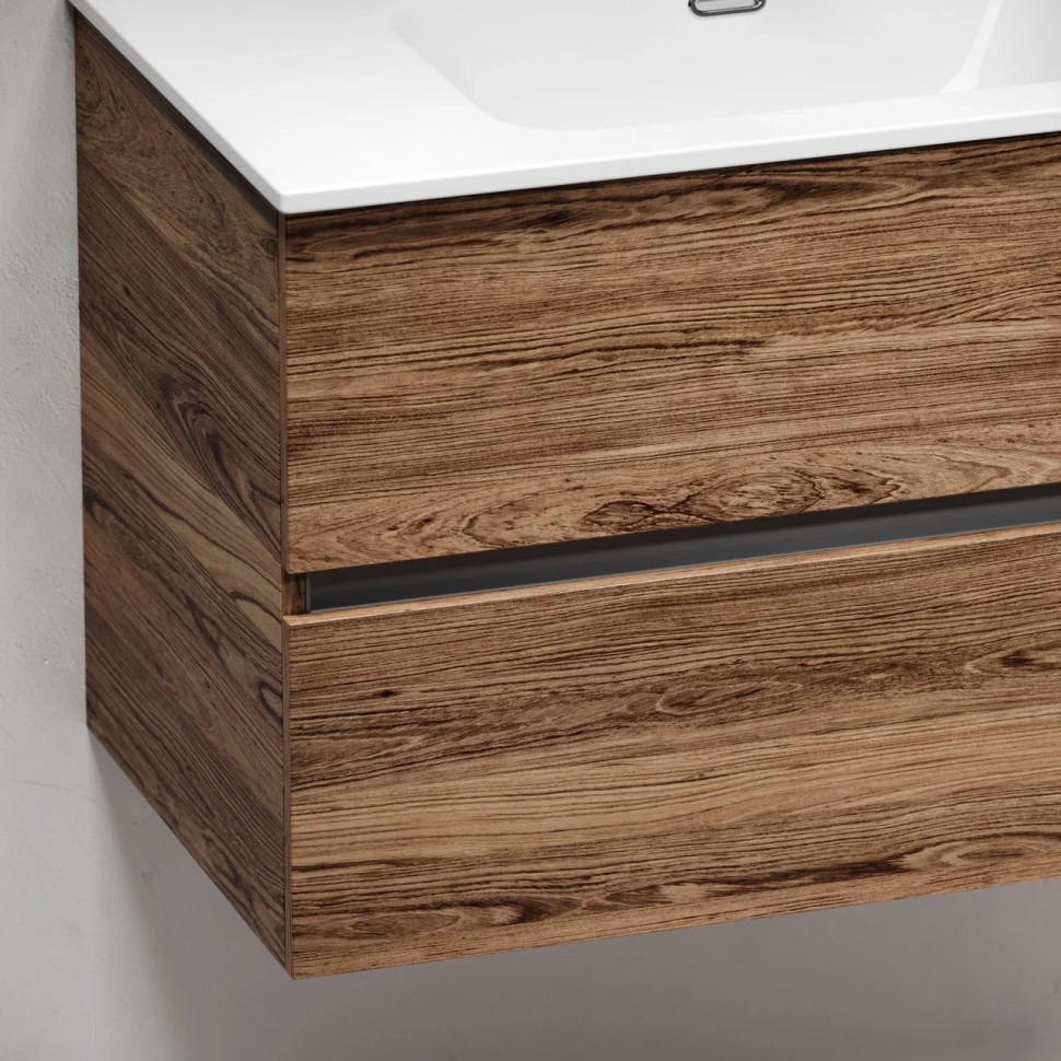 Тумба подвесная SANCOS Urban 790х450х550, c двумя ящиками оснащенными доводчиками, дуб чарльстон , арт. UR80ECH