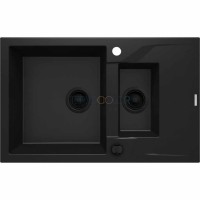 Гранитная мойка, 1.5-чаши с осушкой
