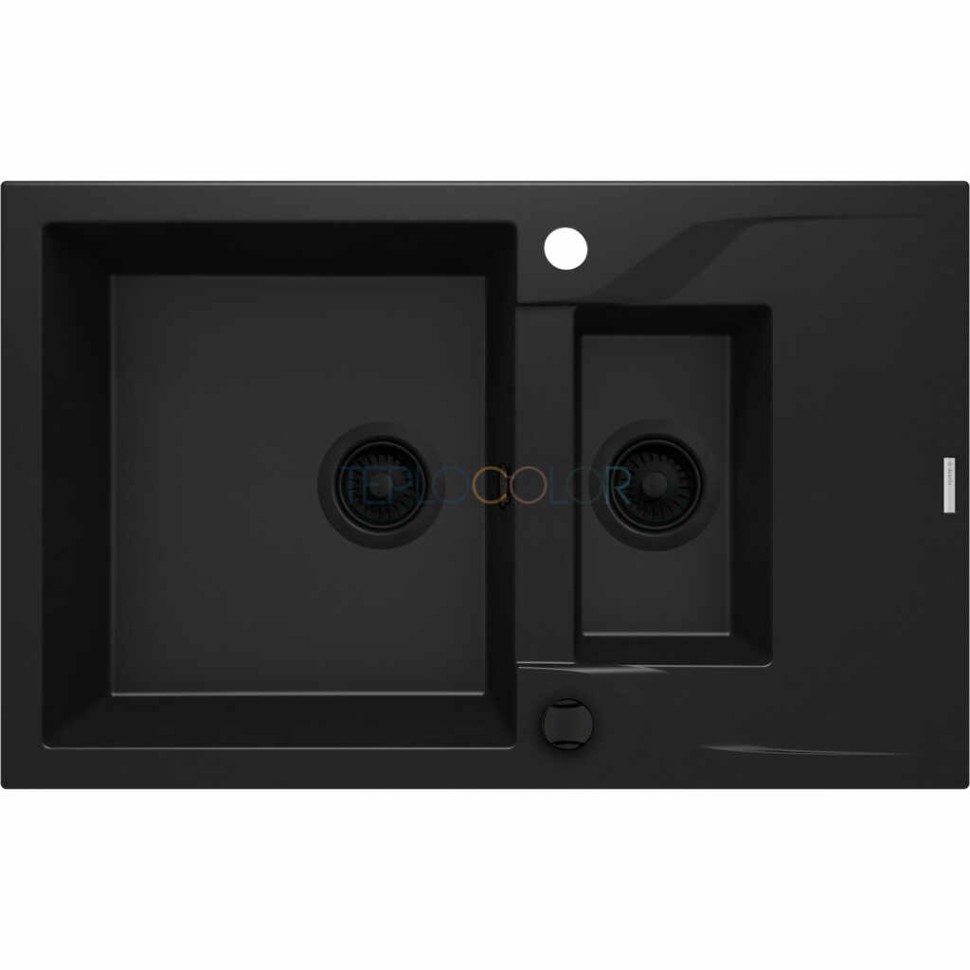 Гранитная мойка, 1.5-чаши с осушкой