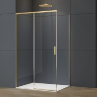 Душевой уголок Софт 2 (Soft 2) VSR-3SO29012CLG, 1200*900, брашированное золото, стекло прозрачное