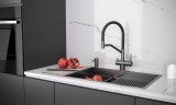 Мойка нерж. сталь NEXT-MULTI SINK 74-L UNI, PM787445-L-GM, вороненая сталь,740х450мм, Paulmark