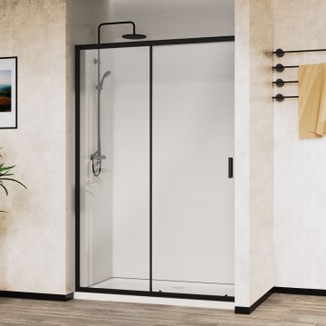 Душевая дверь Сити (City) VDS-5CT120CLB, 1200, черный, стекло прозрачное