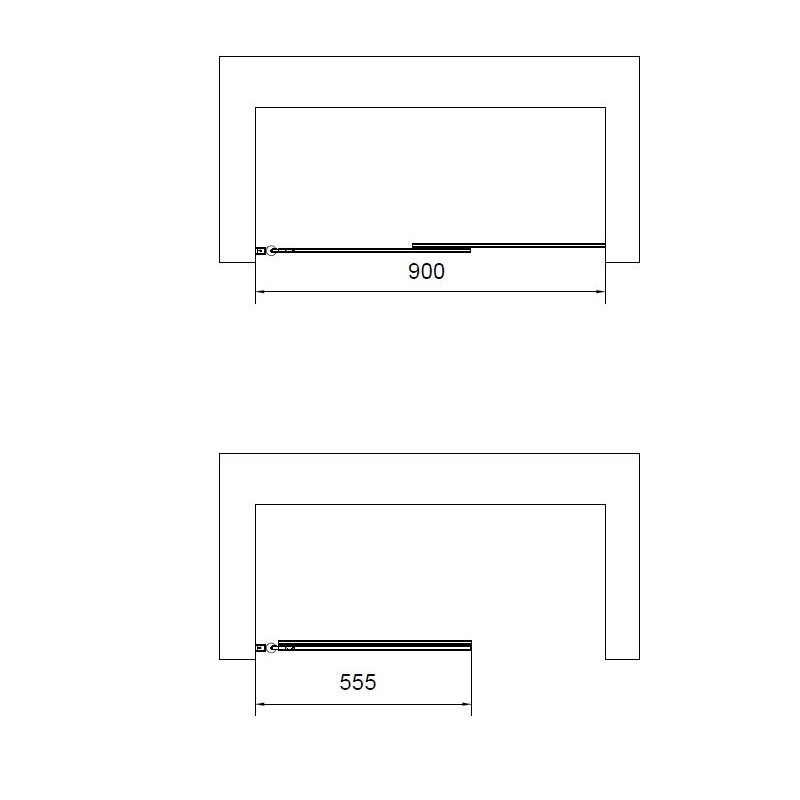 Душевая шторка на ванну VSB-6E900CL-L, 900*1400, хром, стекло прозрачное, левая