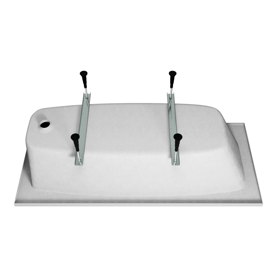 Ванна акриловая Vincea VBT-2S170-LG с ножками 1700*750*440, пристенная, цвет белый