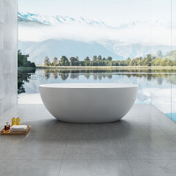 Ванна Солид Серфейс (Solid Surface) Vincea VBT-6S01MW, 1700*750*550, белый матовый, щелевой перелив