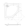 Поддон из искусственного мрамора CEZARES TRAY-S-P-100-56-W