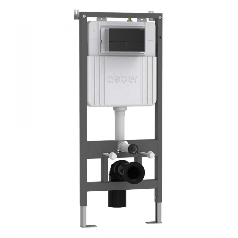 Кнопка смыва ABBER AC0128MB черная матовая