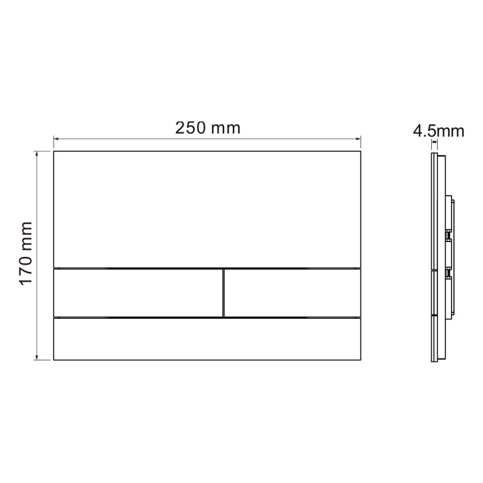 Кнопка смыва ABBER AC0128MB черная матовая