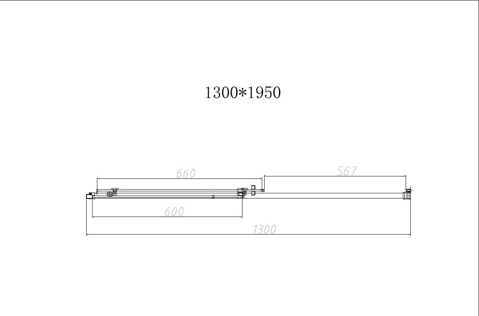 Душевая дверь Слим-Н (Слим-Н (Slim-N)) VDS-4SN130CGGM, 1300, вороненая сталь, стекло тонированное