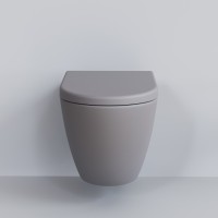 Унитаз Queen 113T20301R (570*360*400) СЕРЫЙ МАТОВЫЙ подвесной БЕЗОБОДКОВЫЙ, 1 место