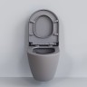 Унитаз Queen 113T20301R (570*360*400) СЕРЫЙ МАТОВЫЙ подвесной БЕЗОБОДКОВЫЙ, 1 место