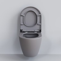 Унитаз Queen 113T20301R (570*360*400) СЕРЫЙ МАТОВЫЙ подвесной БЕЗОБОДКОВЫЙ, 1 место