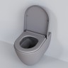 Унитаз Queen 113T20301R (570*360*400) СЕРЫЙ МАТОВЫЙ подвесной БЕЗОБОДКОВЫЙ, 1 место