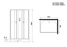 Душевая кабина Niagara Classic NG-43285-14QBKG (120х80х200) низкий поддон(13см),стекло матовое,3 места