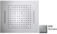 Верхний душ потолочный с подсветкой BOSSINI DREAM/4 RGB LIGHTS H38908.075 570 мм х 470 мм, с 4 режимами струи, матовая нержавеющая сталь