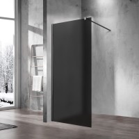 Душевая перегородка Walk-In VSW-1H100GFGM, 1000*2000, вороненая сталь, стекло матовое тонированное