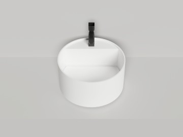 Раковина накладная ARMONIA ROUND TOP 02 без отверстия под смеситель 450х450х250 S-Stone Матовое
