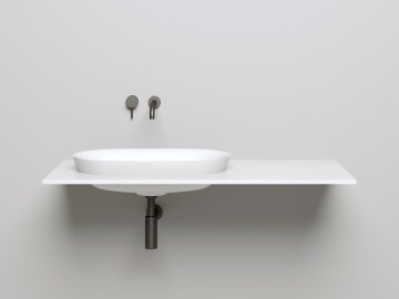 Раковина полувстраиваемая MAREA 01 645х387х165 S-Stone Матовое