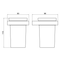 Стакан для зубных щеток Timo Petruma 15233/18 черное золото