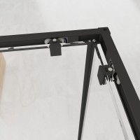 Душевой угол Veconi Evo 300 B, 1000х1000x1950, черный матовый, тонированное матовое стекло