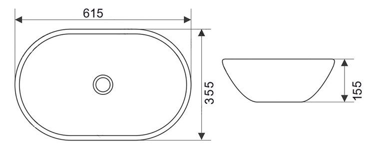 Раковина для ванной-без донного клапана CeramaLux 7811АSJ