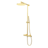 Душевая стойка GRB TIME 47425488TLC термостатическая без излива, брашированное золото