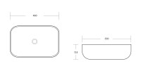 Раковина накладная MILLEAU Boutique MU0078B-GBG (черный/золото)