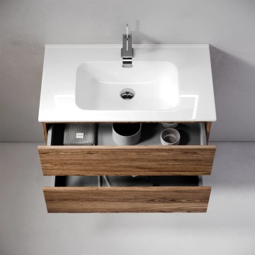 Тумба подвесная SANCOS Urban 890х450х550, c двумя ящиками оснащенными доводчиками, дуб чарльстон , арт. UR90ECH
