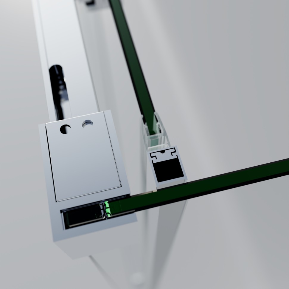 Душевой уголок Софт 2 (Soft 2) VSR-3SO29013CLG, 1300*900, брашированное золото, стекло прозрачное