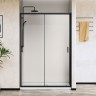 Душевая дверь City VDS-5CT130CLB, 1300, черный, стекло прозрачное