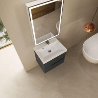 AQM900360GM &quot;S3&quot; тумба под умывальник подвесная 60 см., цвет антрацит.
