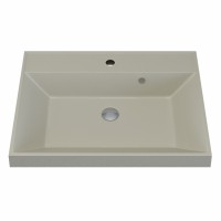 Раковина для ванной 60 см, Uperwood Classic Quartz, кварцевая, бежевая матовая, лён