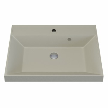 Раковина для ванной 60 см, Uperwood Classic Quartz, кварцевая, бежевая матовая, лён