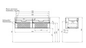 Тумба под двойную раковину Uperwood Modul 120 см, подвесная,атовая, белая/графит