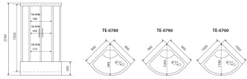 Timo eco TE-0790 душевая кабина 90*90*218
