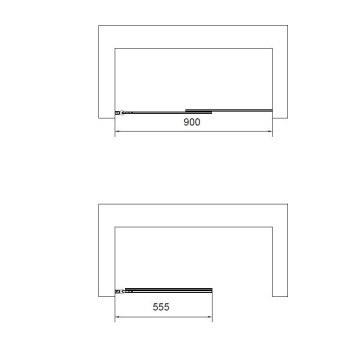 Душевая шторка на ванну VSB-6E900CL-R, 900*1400, хром, стекло прозрачное, правая