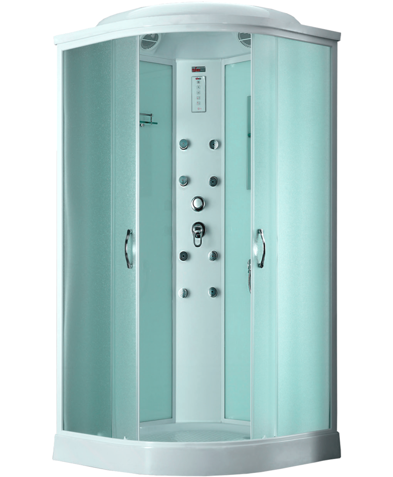 Timo eco TE-0709 душевая кабина 90*90*218, турецкая баня хамам, стульчик прозрачный