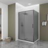 Душевой угол Veconi Ottimo P20SP GR, 1000х700х1900 графит брашинг, стекло тонированное матовое