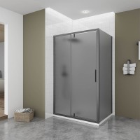 Душевой угол Veconi Ottimo P20SP GR, 1000х700х1900 графит брашинг, стекло тонированное матовое