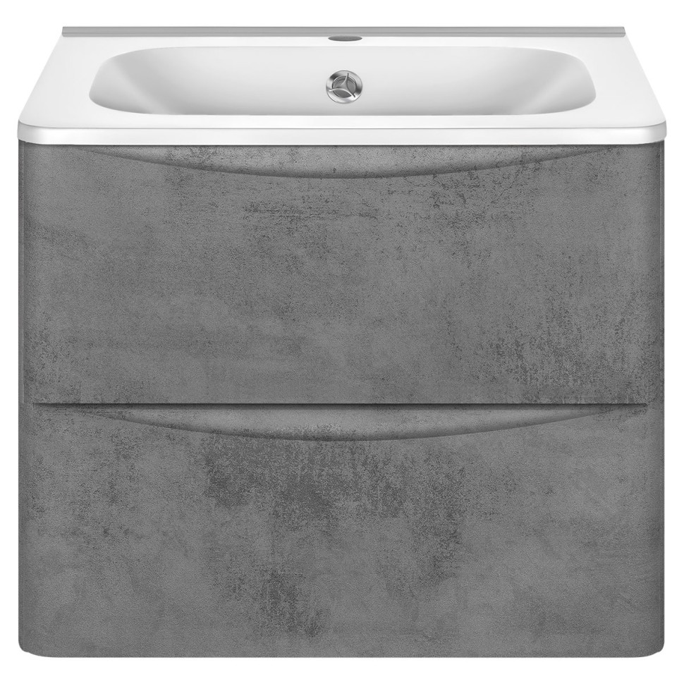 База под раковину Vico 600 подвесная, 2 выкатных ящика soft close, Beton