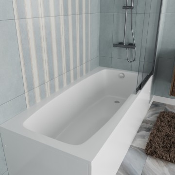 Ванна акриловая Vincea VBT-2S180-LG с ножками 1800*800*430, пристенная, цвет белый