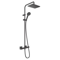 Душевая система Hansgrohe Vernis Shape Showerpipe 230 1jet EcoSmart с термостатом 26097670, черный матовый