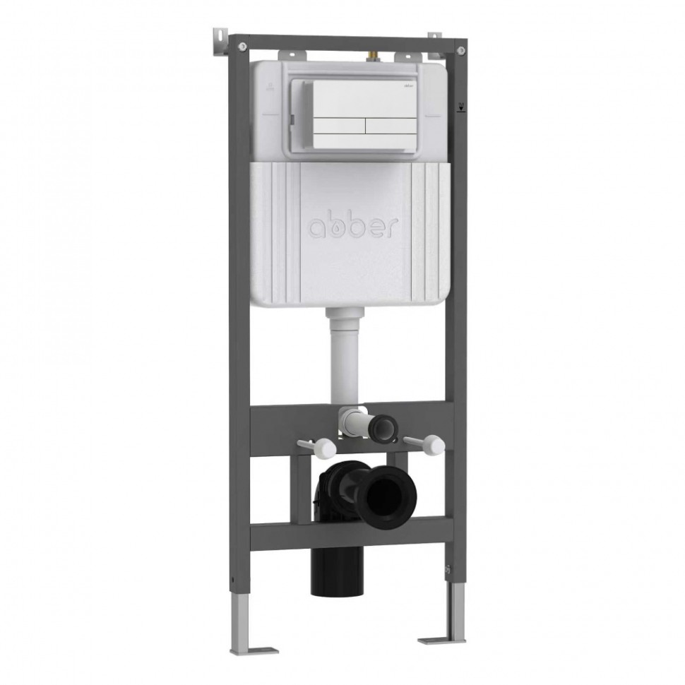 Кнопка смыва ABBER AC0128MW белая матовая