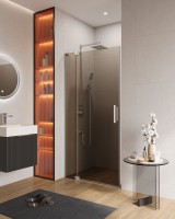 Душевая дверь в нишу CEZARES SLIDER-B-1-100/110-BR-Cr