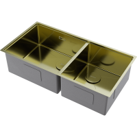 Кухонная мойка Omoikiri Taki 85-2-LB-U/IF Side-LG нерж. сталь/светлое золото